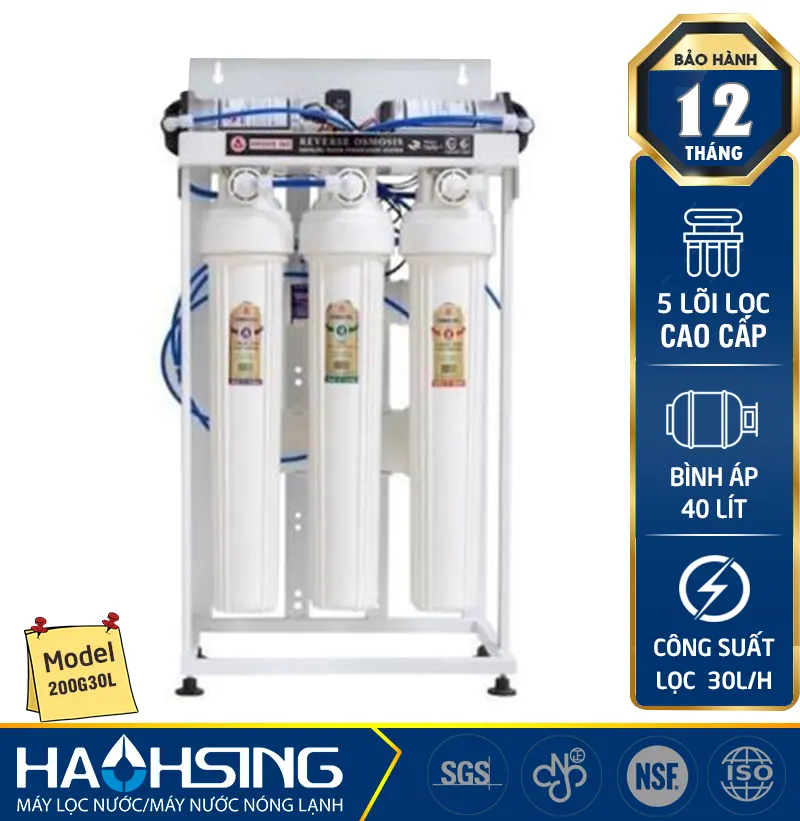 Máy lọc nước Haohsing 30 lít/giờ AQ 200G Không Vỏ