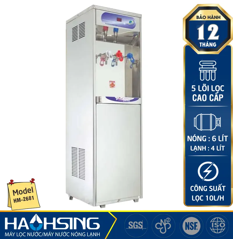 Máy lọc nước nóng lạnh Haohsing HM-2681 RO